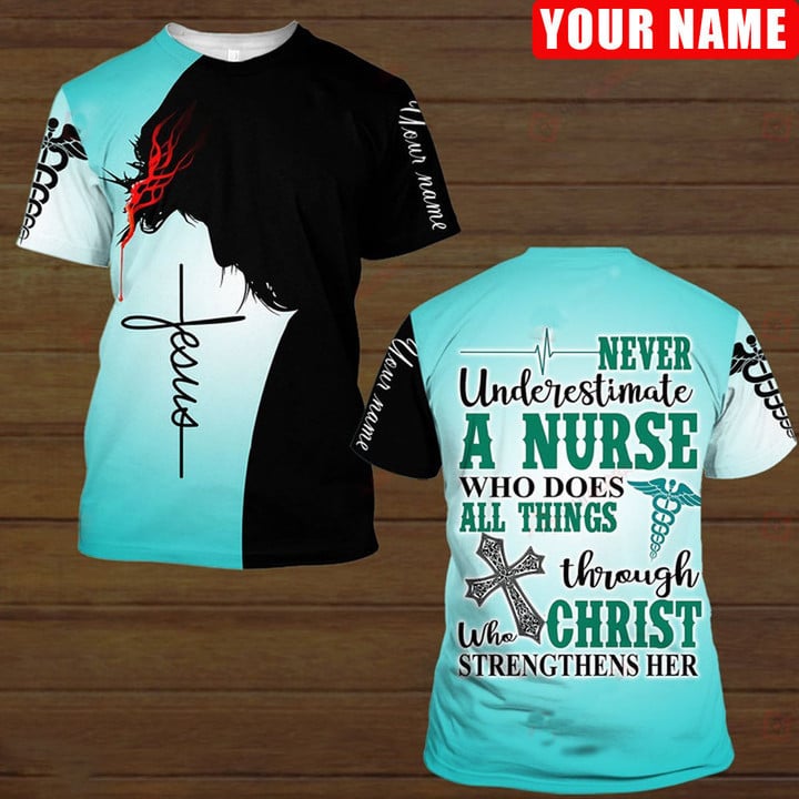 Personalized Jesus Nurse 3D Unisex Shirt, Perfect Gift Nurse Clothing, Gift For Him