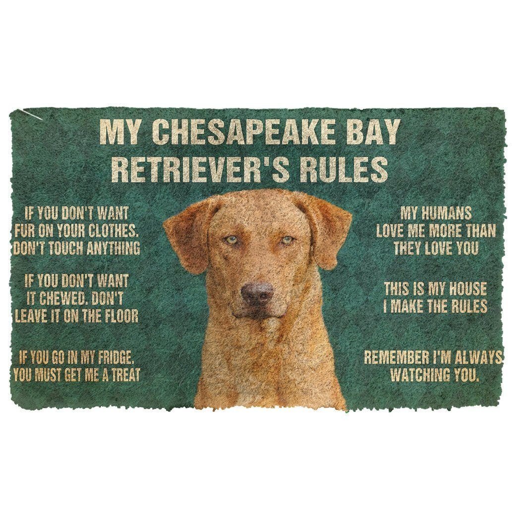 Gearhumans 3D Chesapeake Bay Retriever’S Rules Doormat