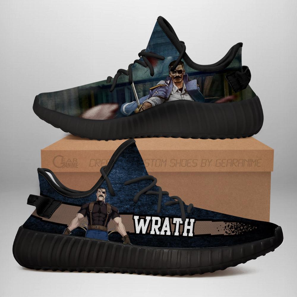 Warth Yeezy Shoes Fullmetal Alchemist Anime Sneakers Fan Gift Idea TT05