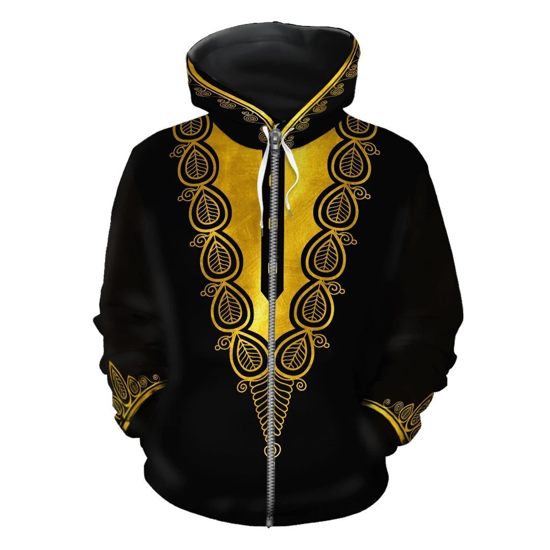 Greek Life Hoodie – Dashiki Golden Zip Hoodie