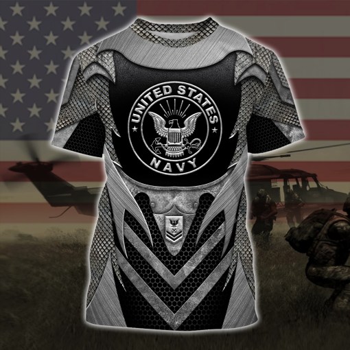 Us Navy 3D Shirt M34 Custom Name And Rank All Over Printed - Intercept ...