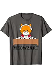 Cute Meowzart Piano Playing Kitten Mozart T-Shirt