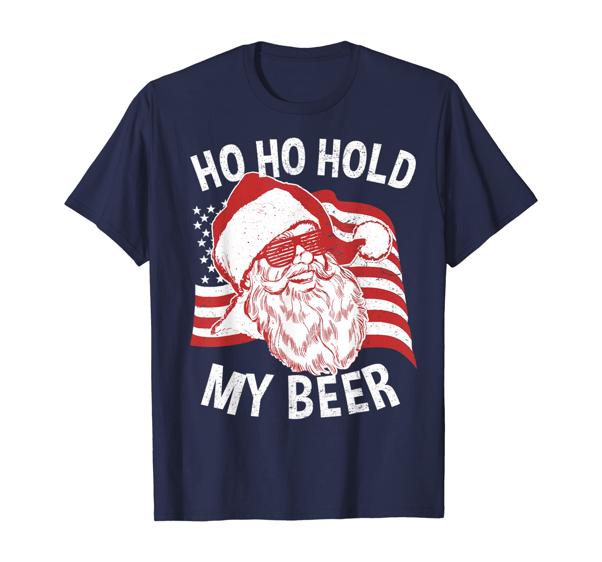 Christmas In July Shirt | Santa Ho Ho Hold My Beer T-Shirt