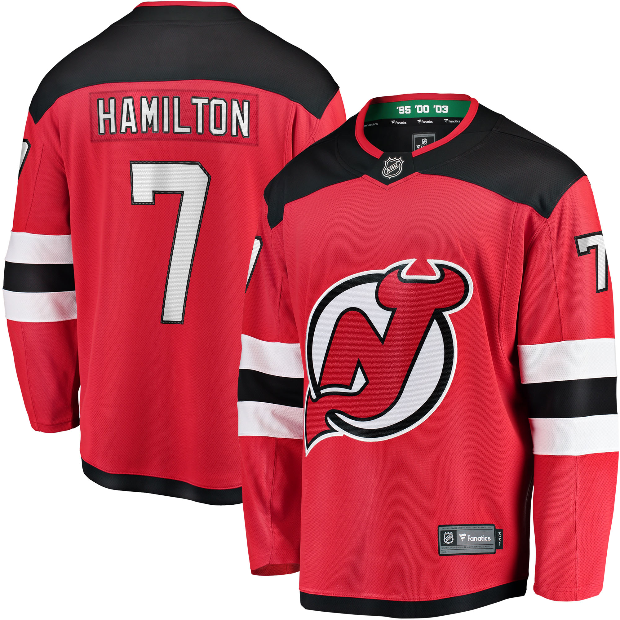 Men's New Jersey Devils Dougie Hamilton Red Breakaway Player Jersey