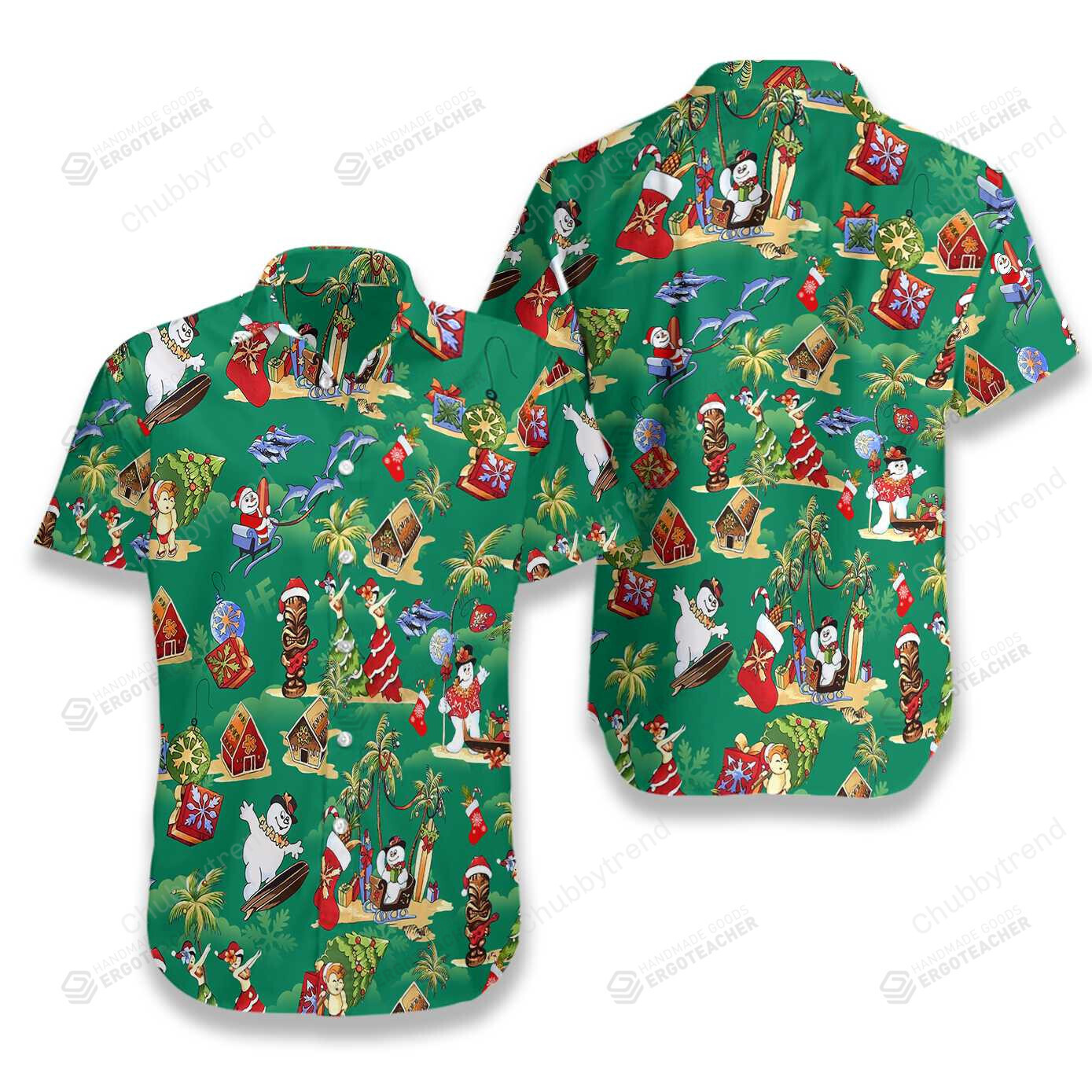 Merry Christmas Funny Santa Claus Hawaii Shirt Ha78512