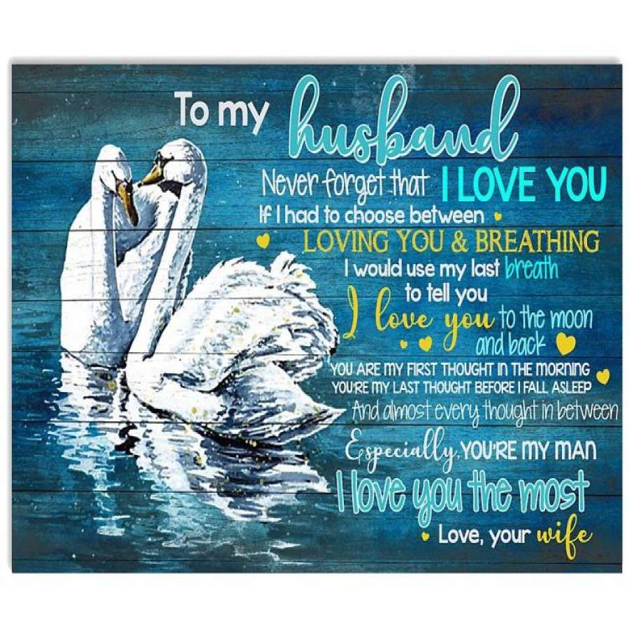 TO MY HUSBAND-I LOVE YOU Horizontal Poster