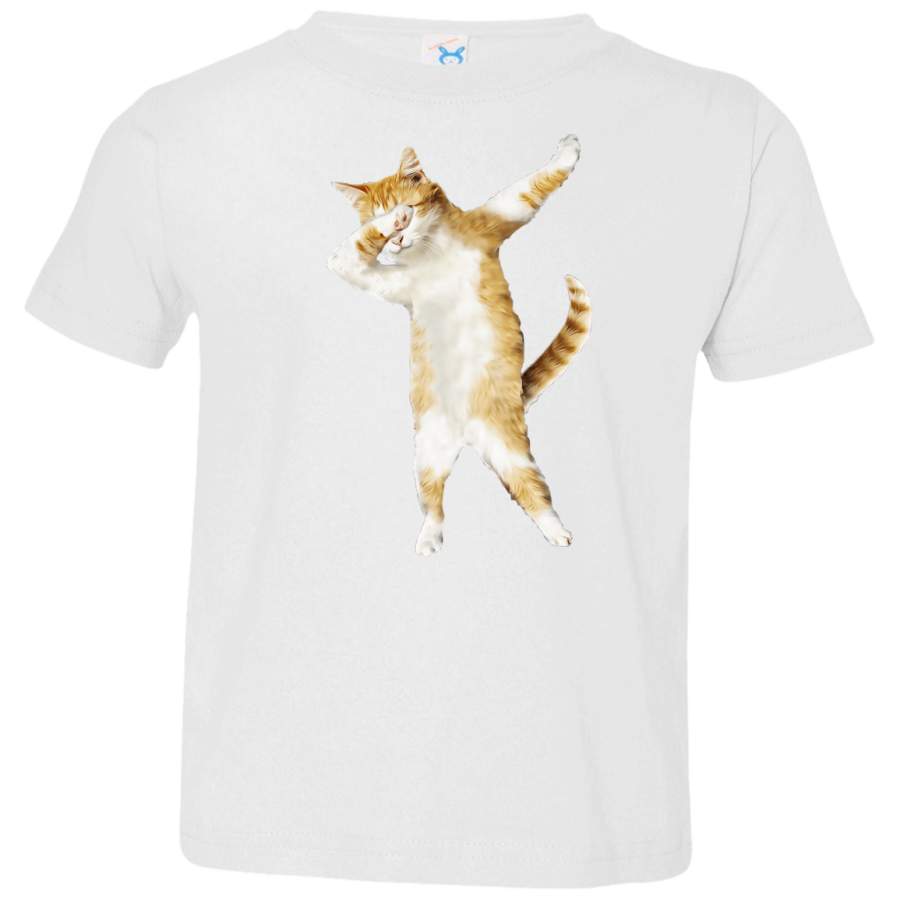 AGR Dabbing Cat Kitten Funny Dab Tee Cool Dance Kitty Toddler Jersey T-Shirt