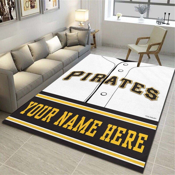 Pittsburgh Pirates Personalized Rug, Living Room Carpet, Customized Floor Mat