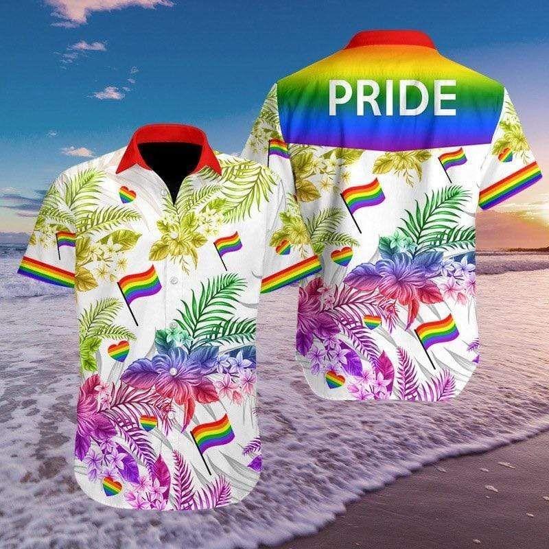 Beach Shirt Hawaiian Aloha Shirts Lgbt Pride 3D 3920H