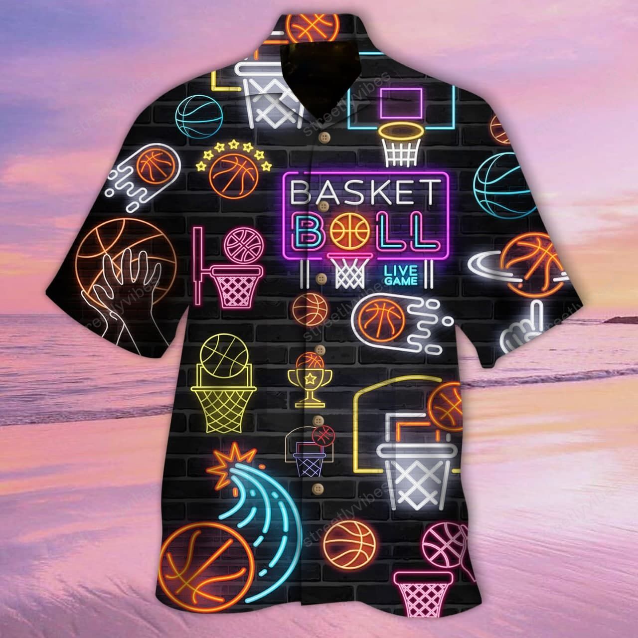 Basketball Neon Hawaii Shirt Hawaii For Hawaii Aloha Ha41012