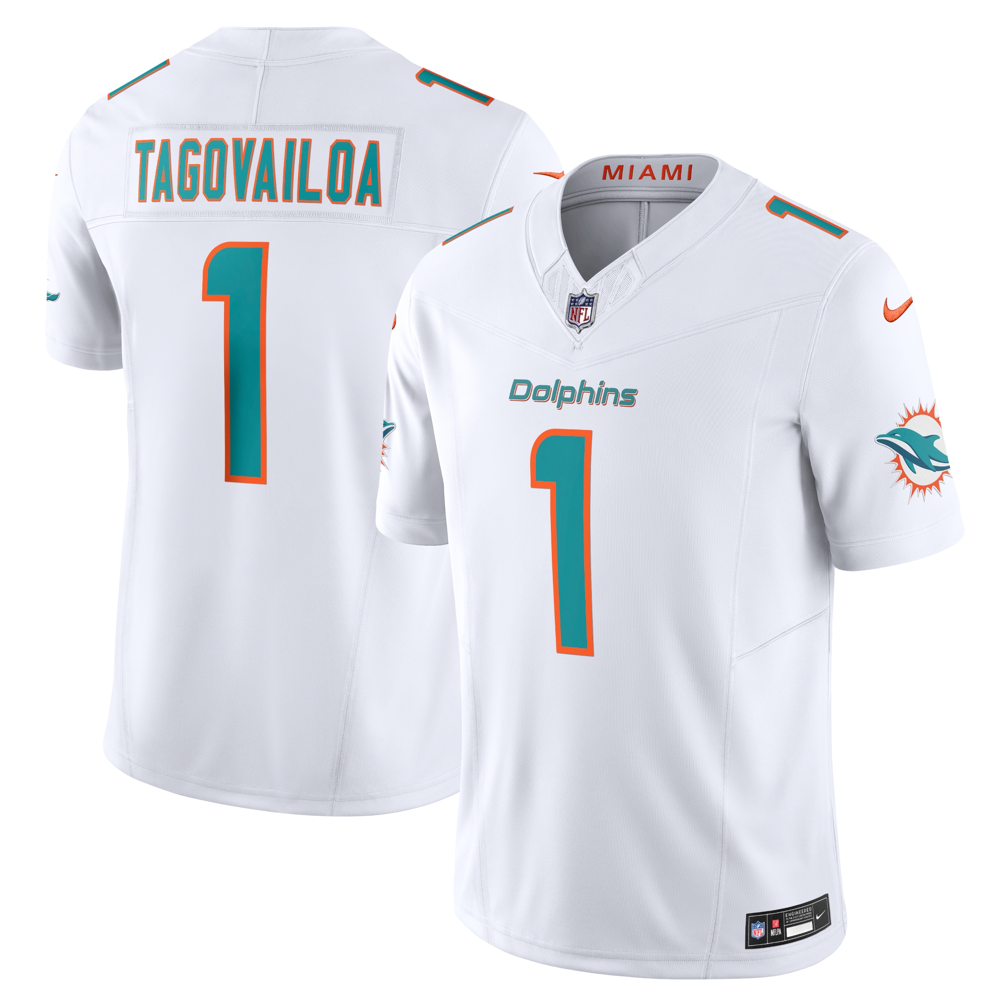 Tua Tagovailoa Miami Dolphins Vapor F.U.S.E. Limited Jersey – White 2