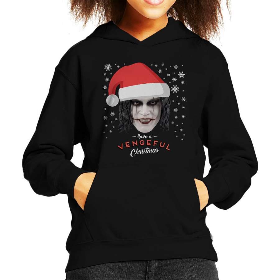 The Crow Have A Vengeful Christmas Kid’s Hooded Sweatshirt