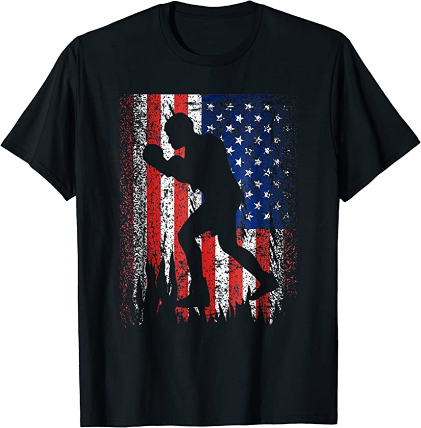 4th July Boxing Patriot Shirt, Distressed Vintage USA Flag