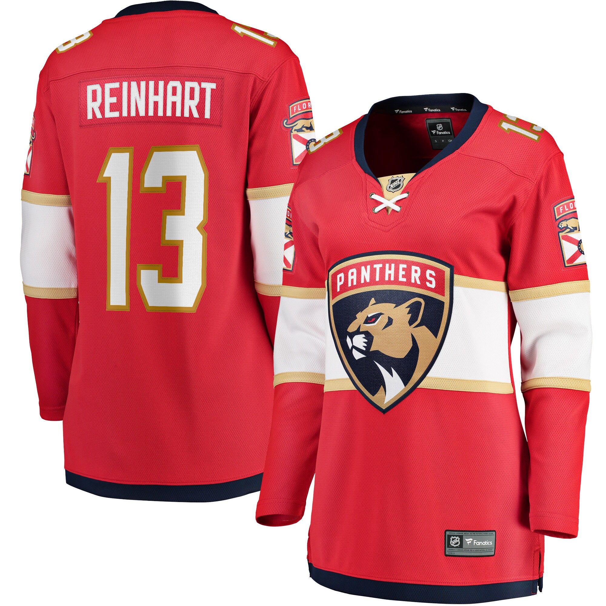 Sam Reinhart Florida Panthers Branded Women's Breakaway Player Jersey – Red