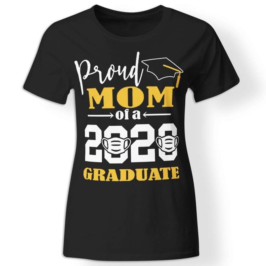 Couple proud dad mom of a 2020 graduate t-shirt for women
