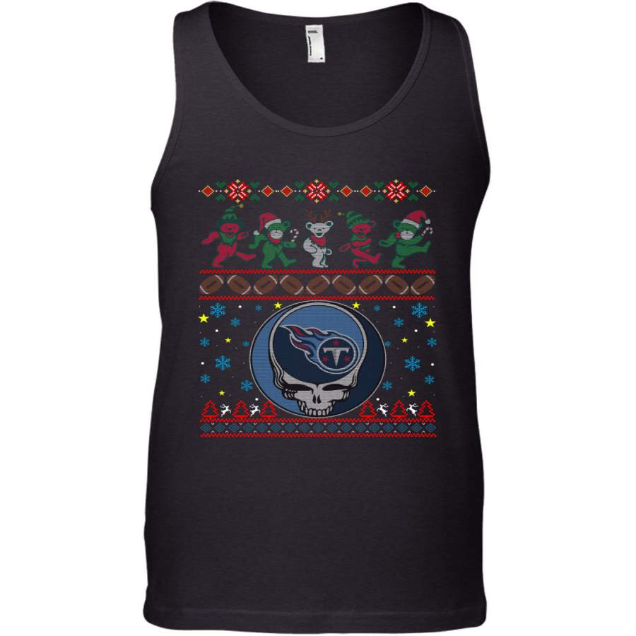 Tennessee Titans Christmas Grateful Dead Jingle Bears Football Ugly Sweatshirt Men’s Tank Top