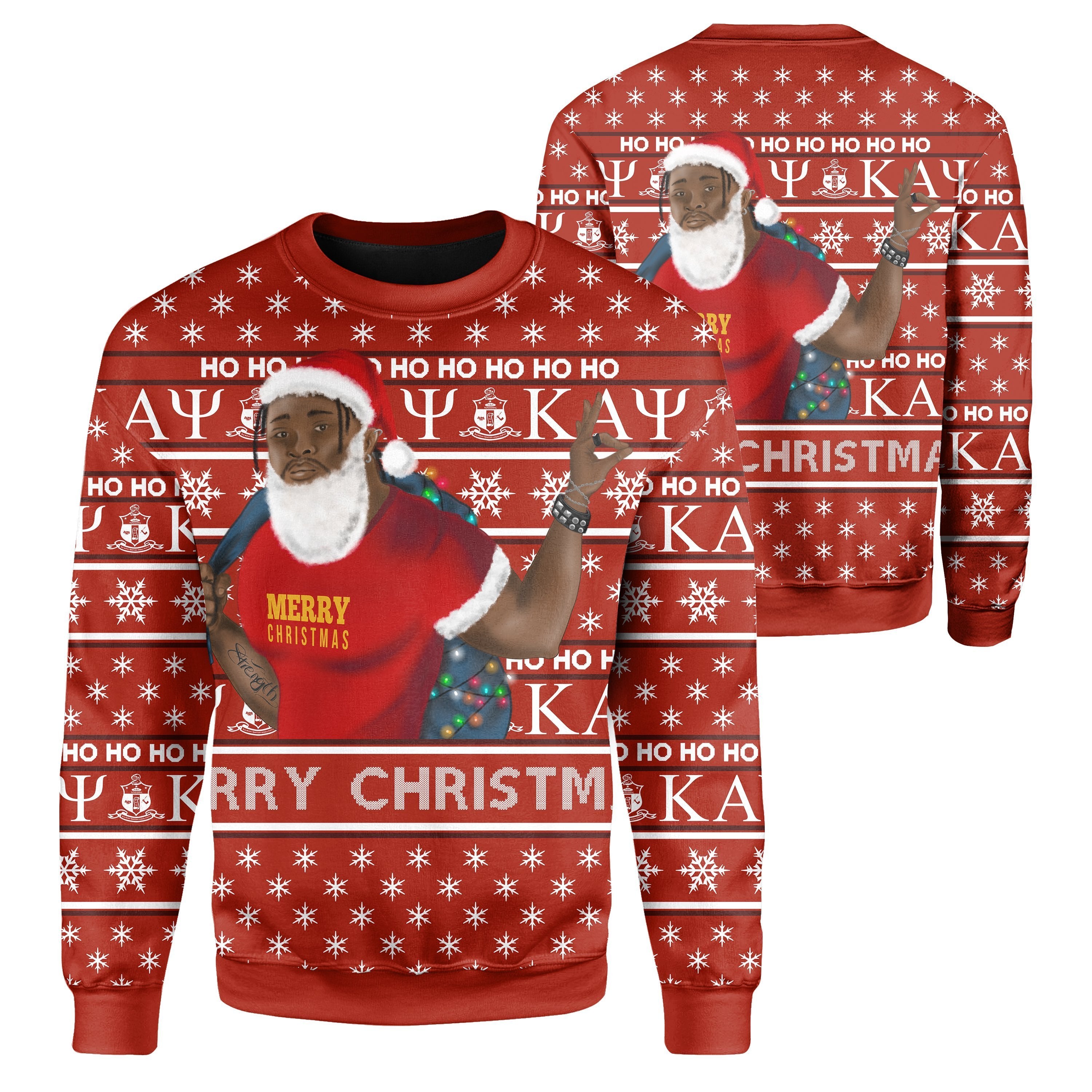 Greek Life Sweatshirt – Christmas Kappa Alpha Psi Sweatshirt Best Red