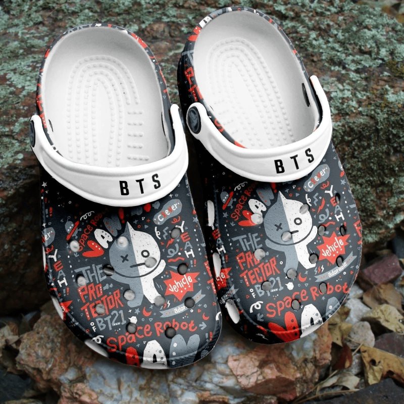 BTS Jungkook Pattern Crocband Shoes Comfortable Crocs Clogs For Men Women