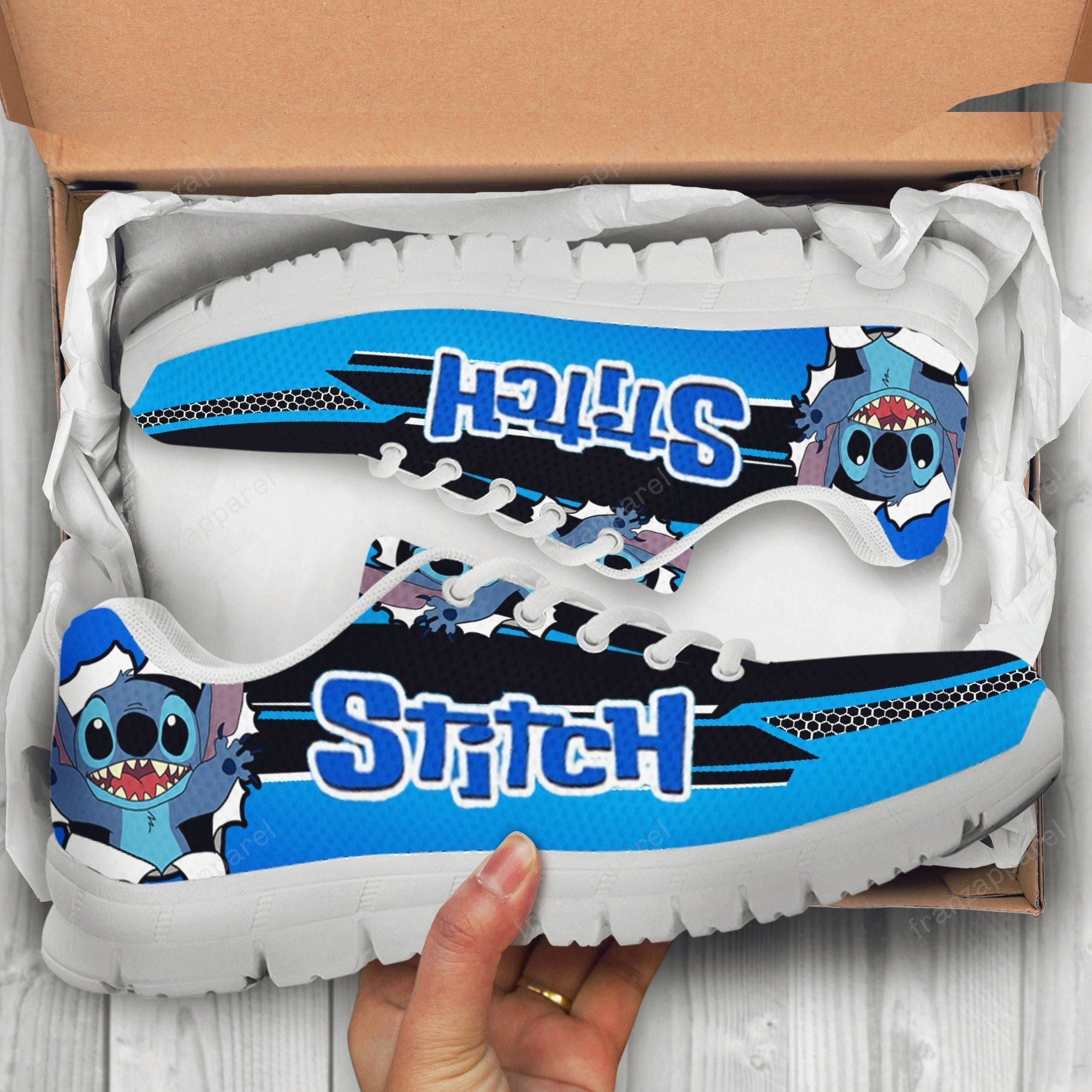 Stitch Lilo & Stitch Disney 30 Print Sneakers, Women’s Sneakers, Handmade Crafted sneaker white Shoes birthday gift Fashion Fly Sneakers TL97