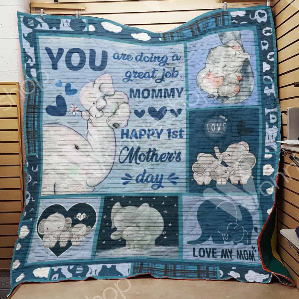 Lalasea Elephant Motherâ’S Day 3D Customized Quilt Blanket Esr194