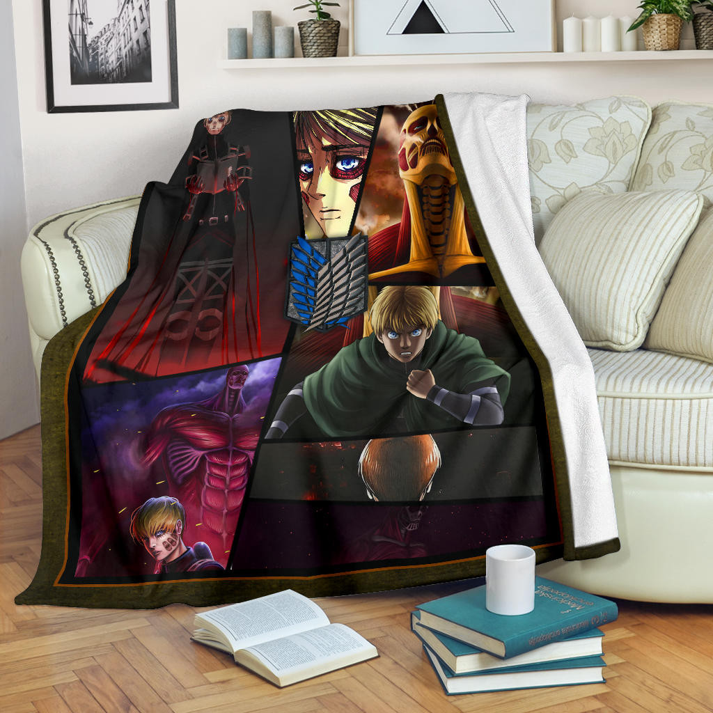 Armin Arlert Attack On Titan Fleece Blanket Anime Home Decor Custom For Fans Nt052603