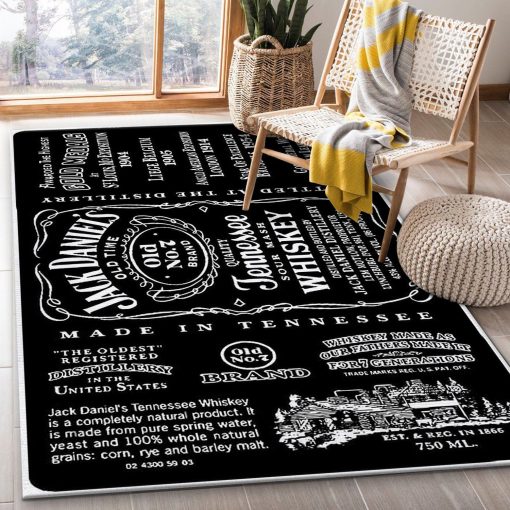 Jack Daniels Poster Rug All Over Print Logo Custom Area Rug Carpet Full Sizes Home Living Rug Carpet Decor