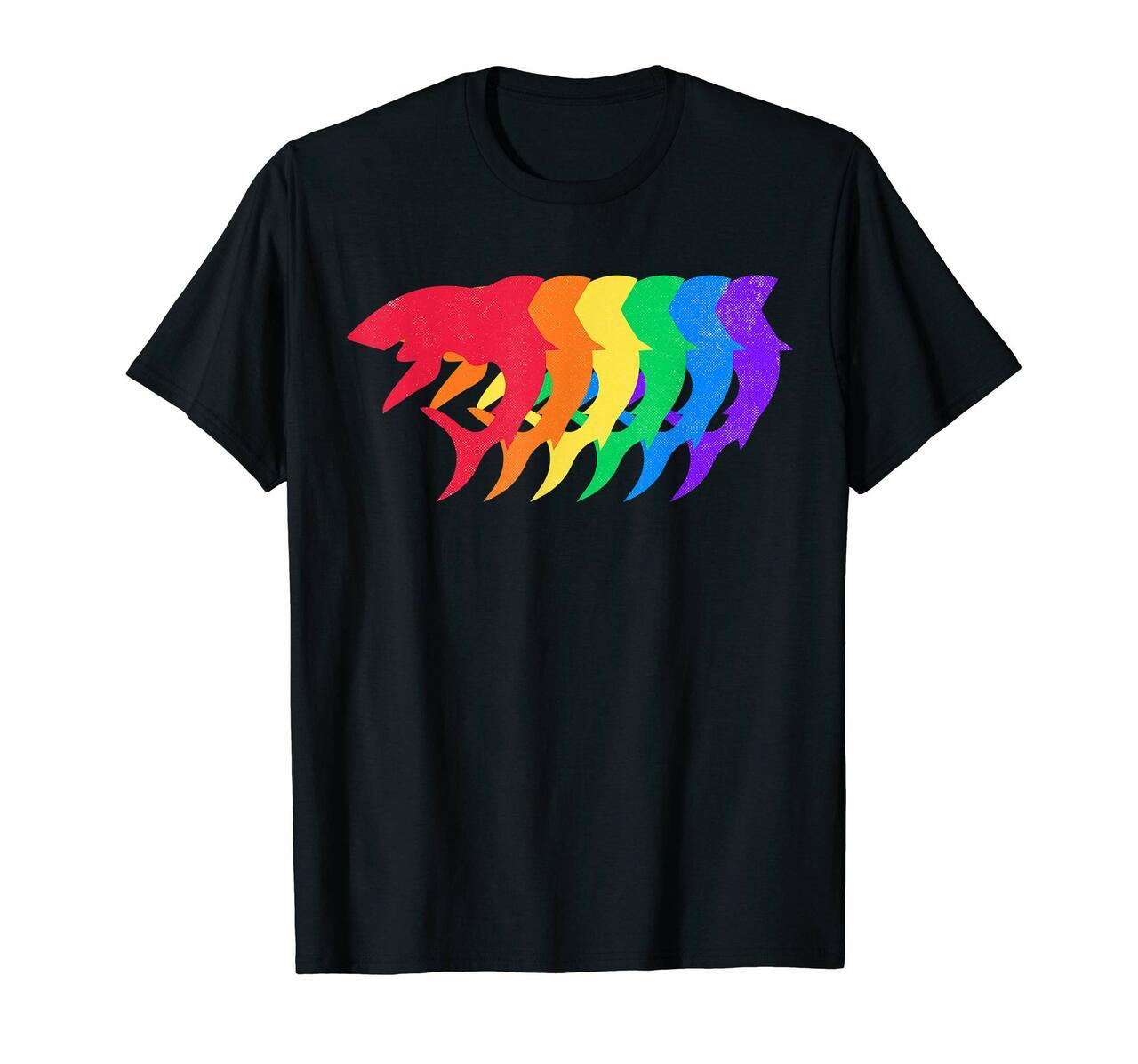 Cute Shark Rainbow T-Shirt Pride Gay