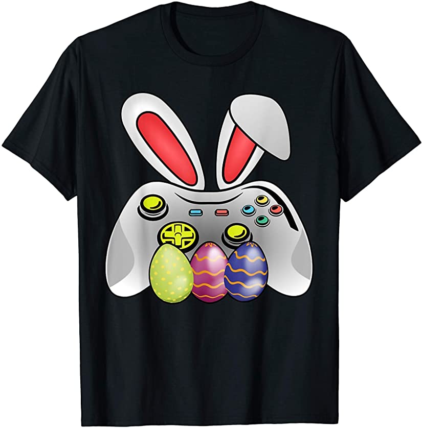 Video Game Bunny Eggs Costume Easter Day For Boys Girls Kids T-Shirt