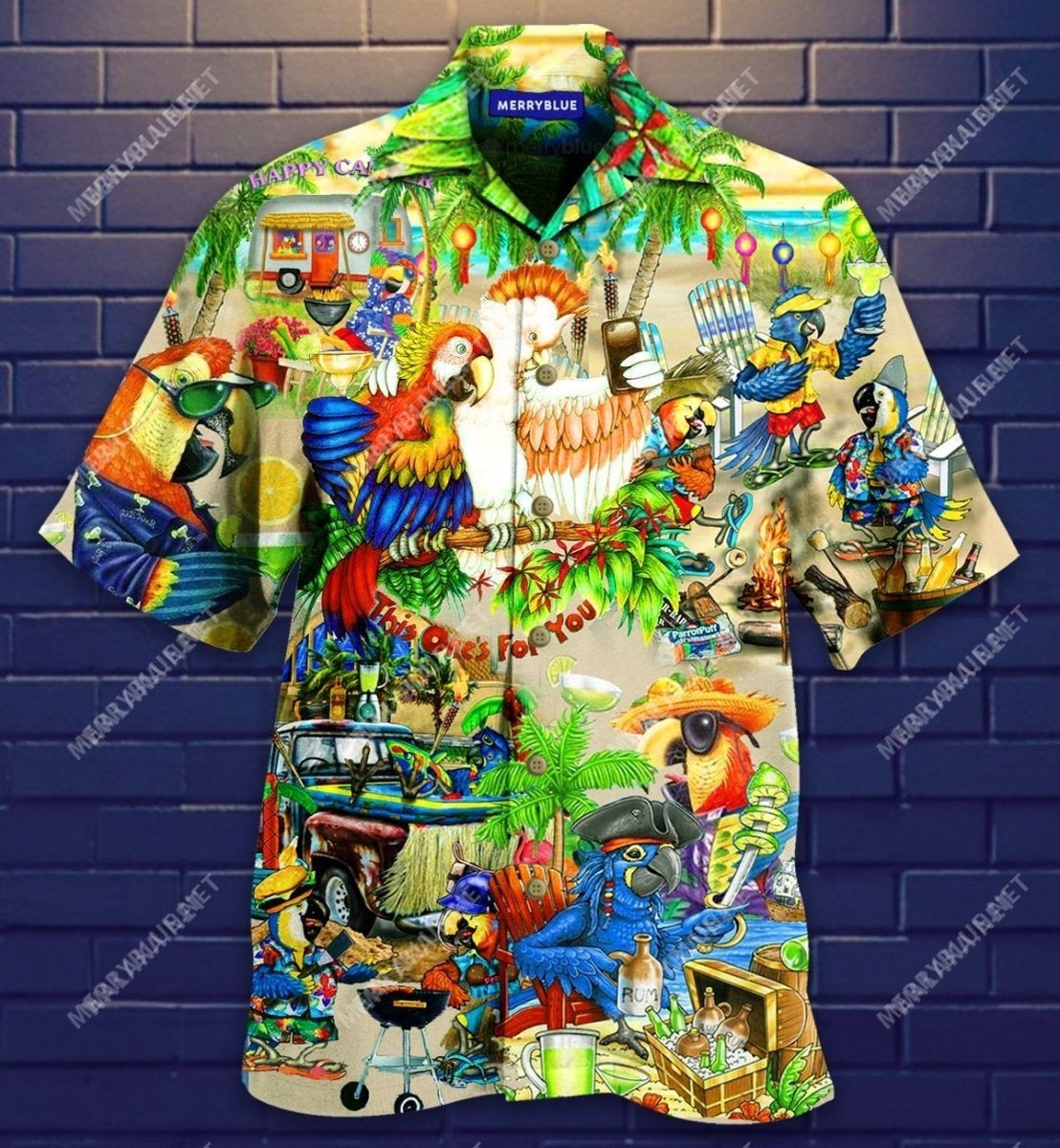 Here Is Parrodise Unisex Hawaii Shirt Ha55854