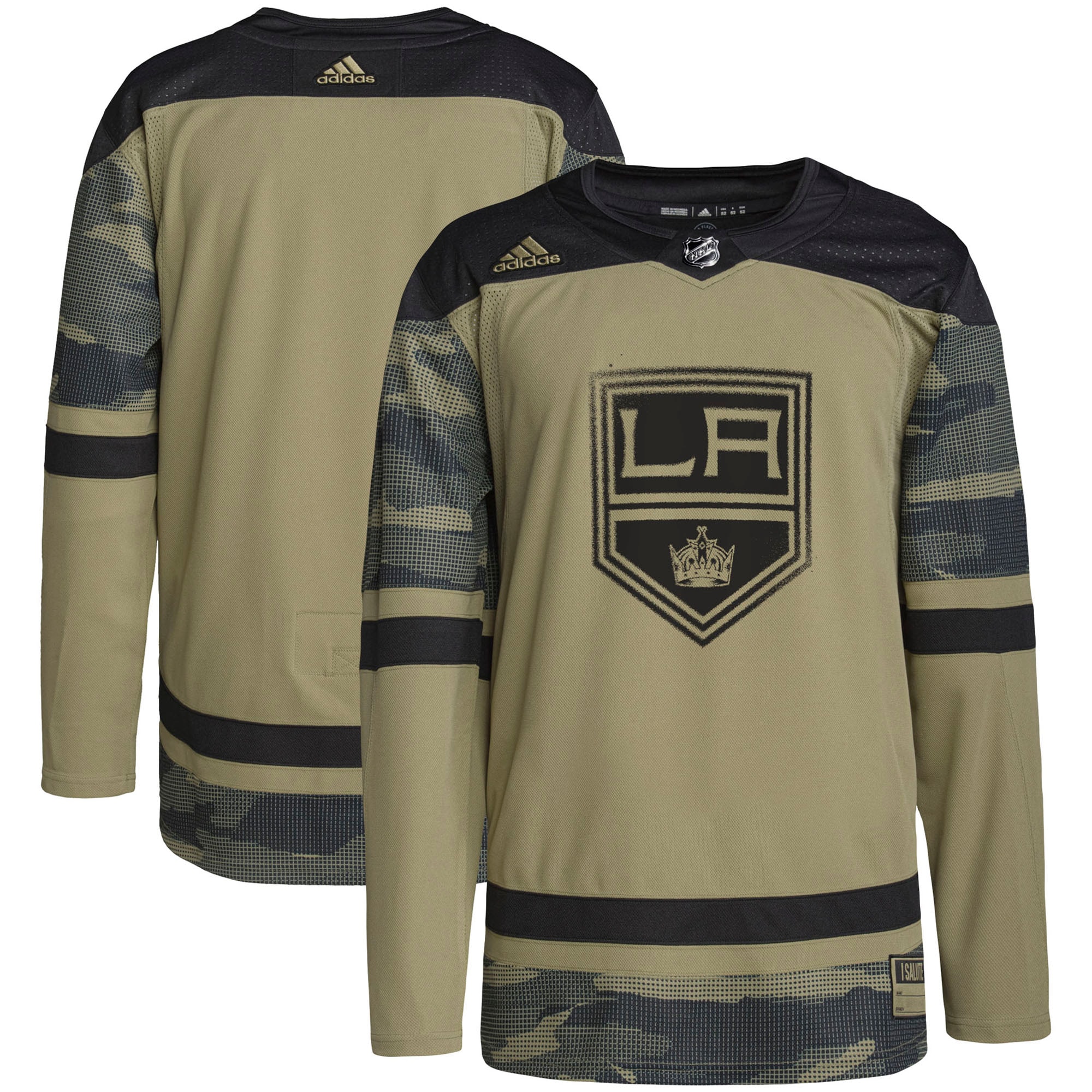 Men's Los Angeles Kings adidas Camo Military Appreciation Team Authentic Practice Jersey