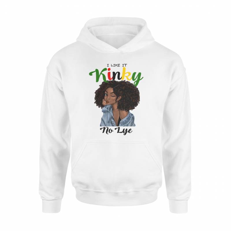 AfroKinky Hair I Like It Kinky No Lye - Standard Hoodie