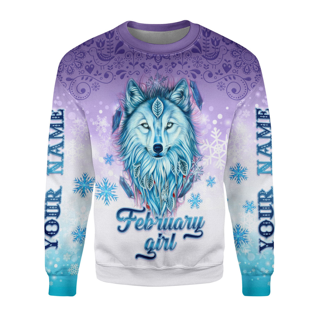 Customspig Personalized Ugly Sweater I’M A February Queen All Over Printed