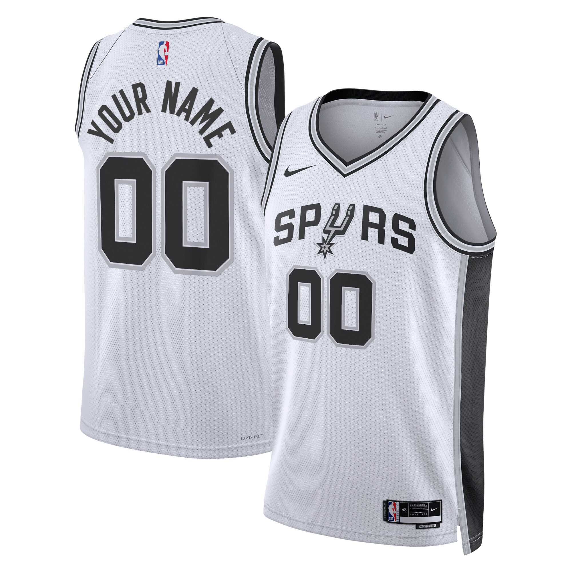 San Antonio Spurs Unisex Swingman Custom Jersey White – Association Edition