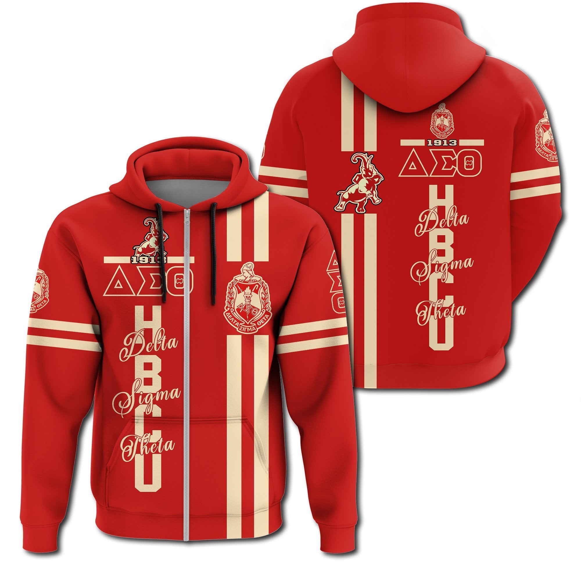 Greek Life Hoodie – Hbcu Delta Sigma Theta Elephant Zip Hoodie