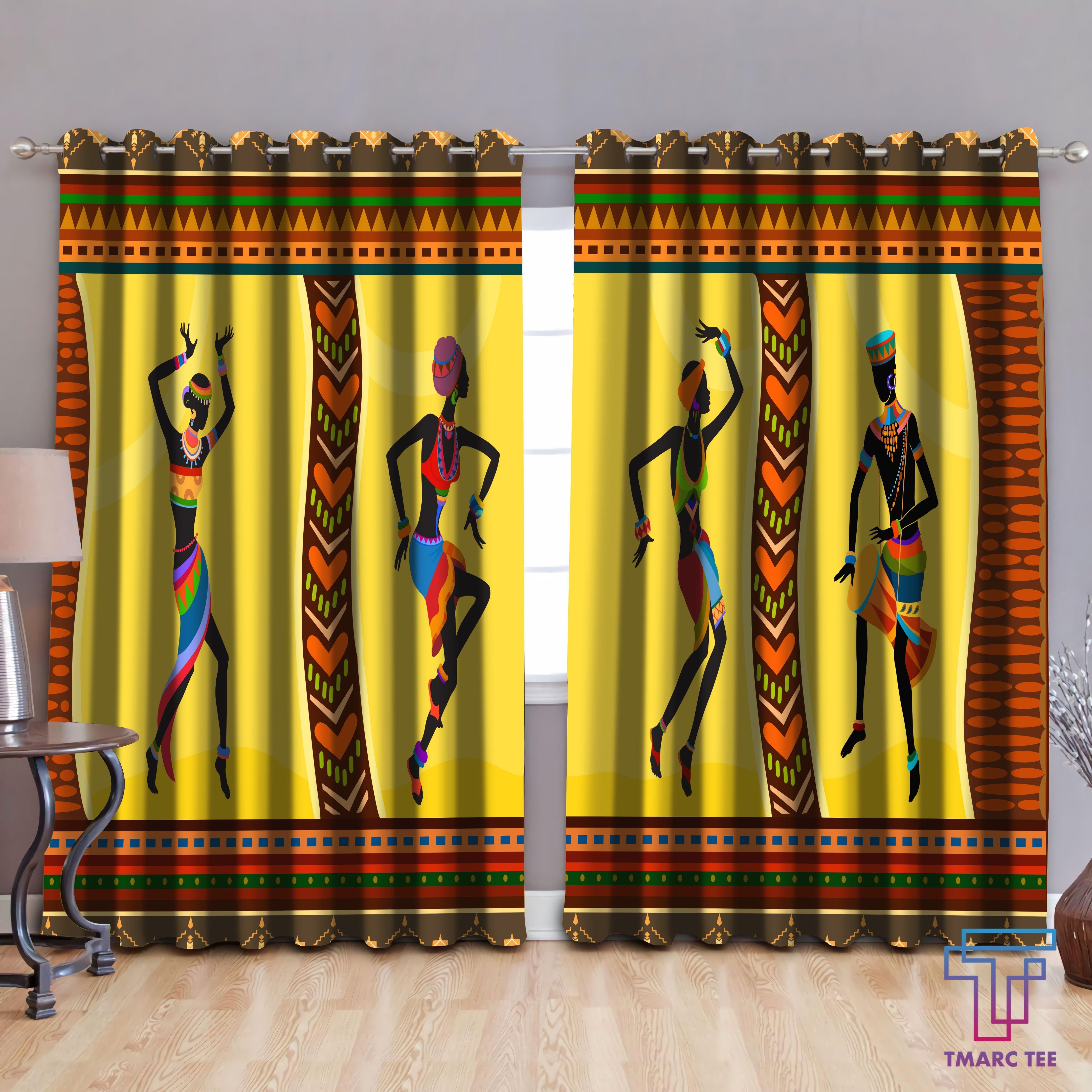 Tmarc Tee African Heritage Blackout Thermal Grommet Window Curtains Pi30052005