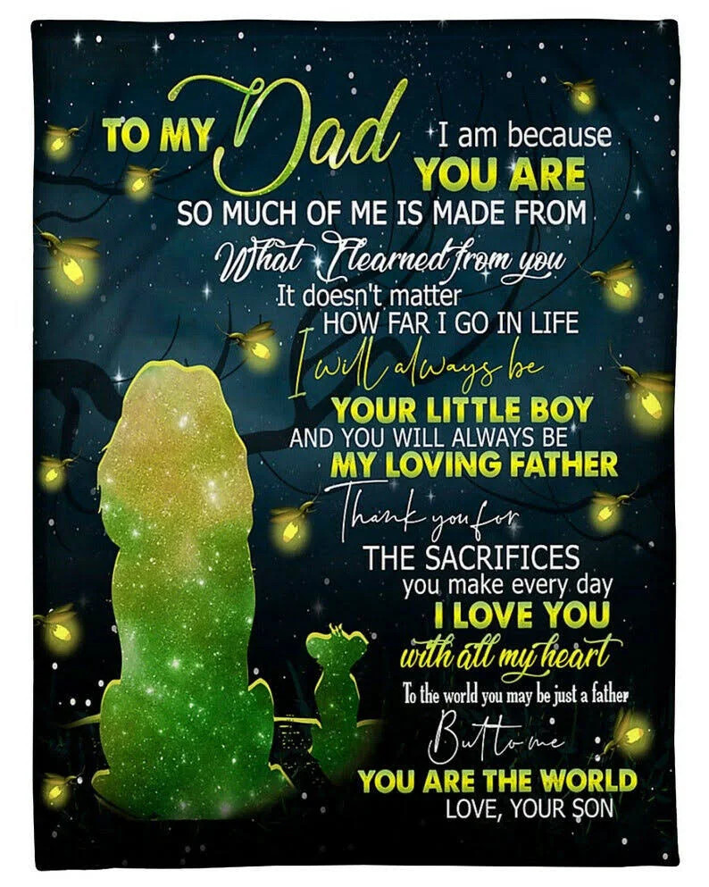 To My Dad Lion You Are The World Gift For Dad Wall Art Print Poster