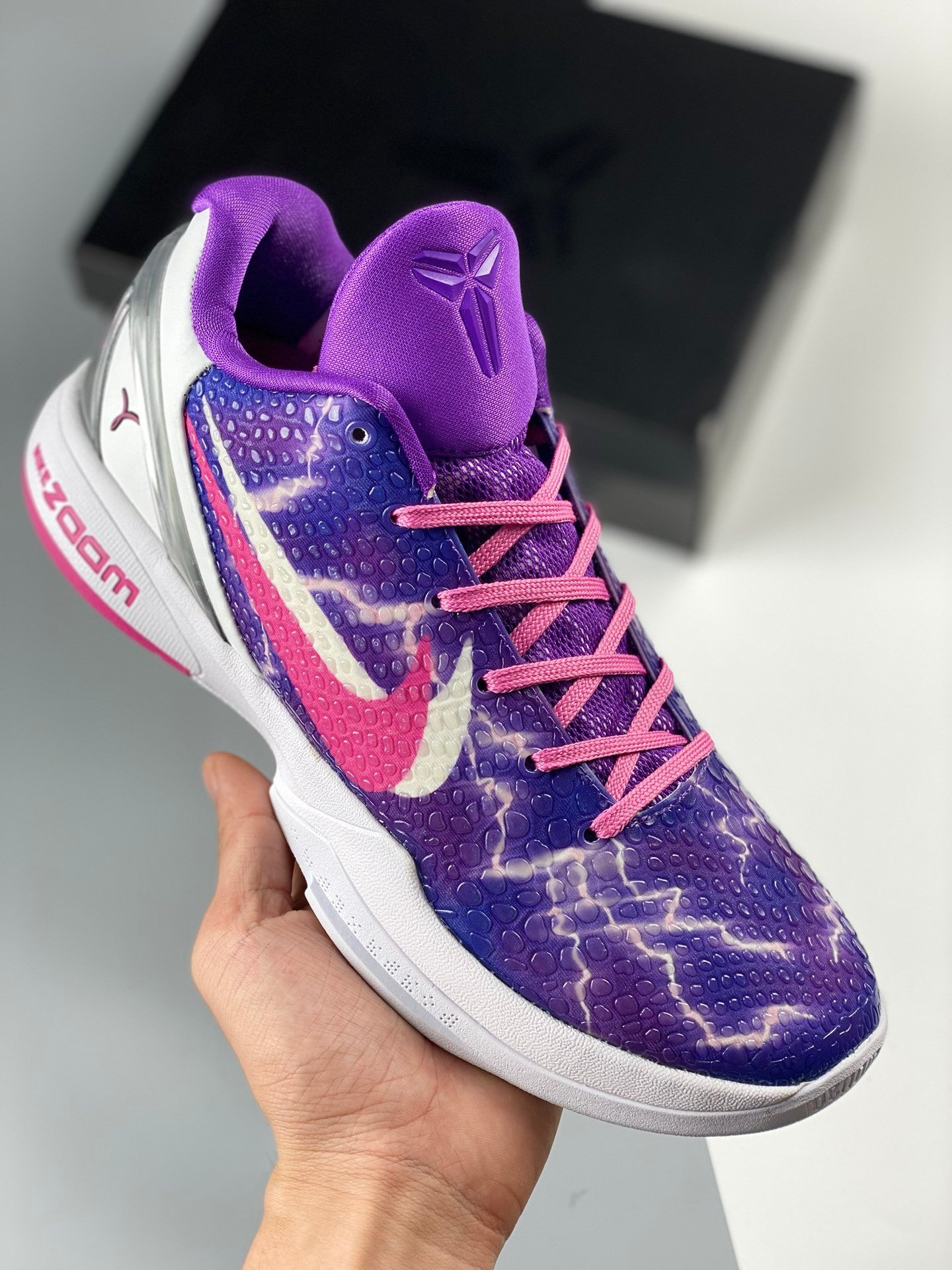 Nike Kobe 6 Purple Pink White Silver 5338391