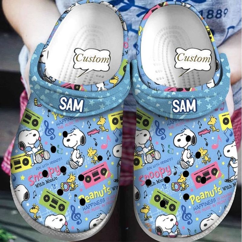 Snoopy Crocs Clogs Shoes Crocband Comfortable for men women