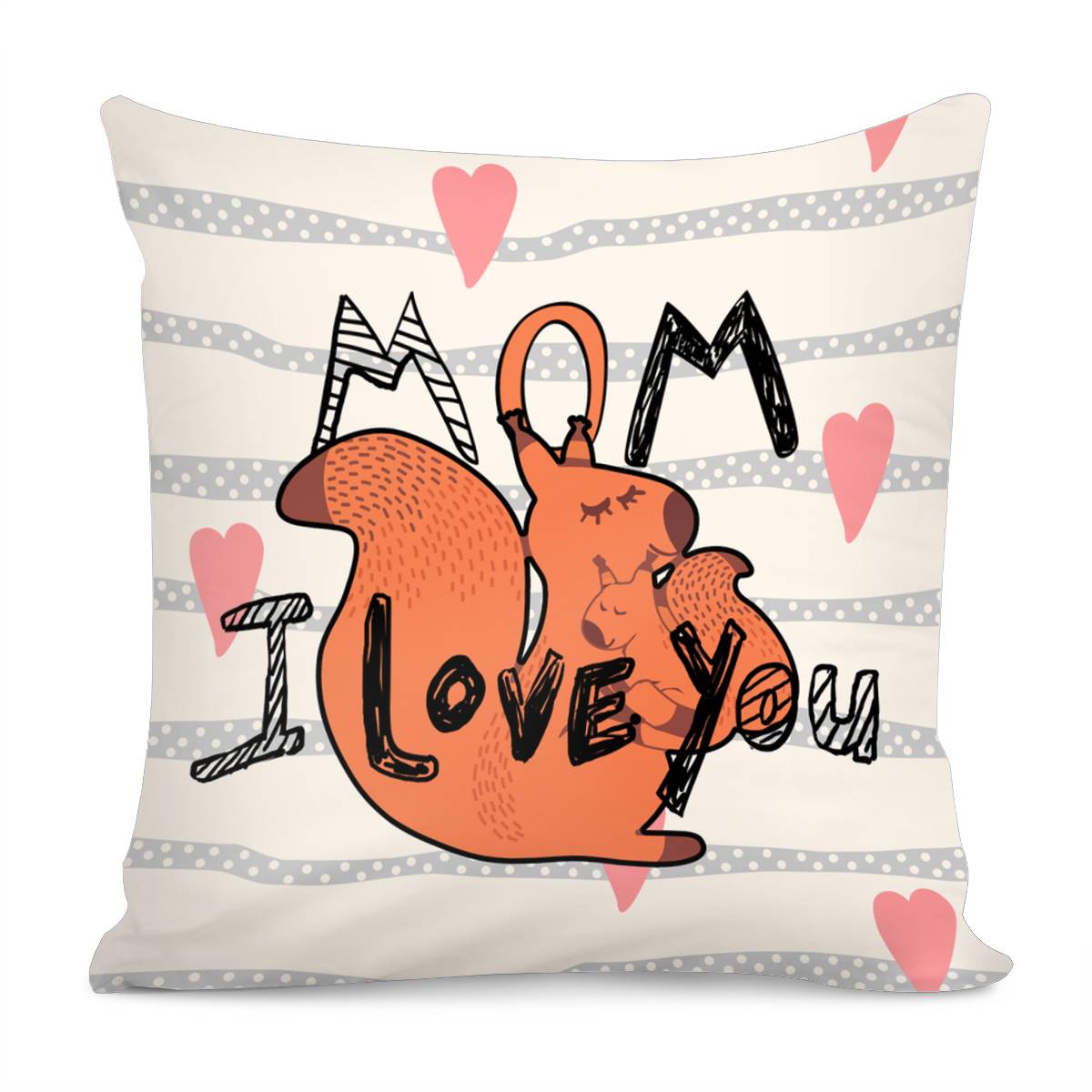 Animal Mother Pillow Cover