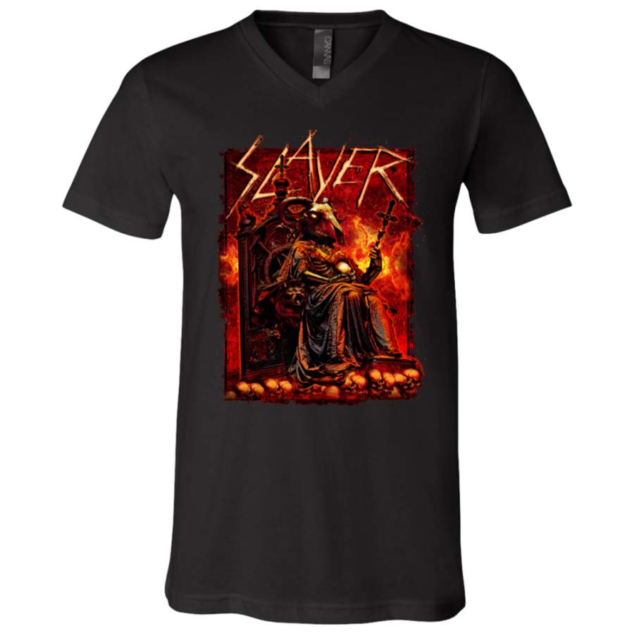 Slayer T Shirt Goat Skull Band Logo Official V-Neck T-Shirt