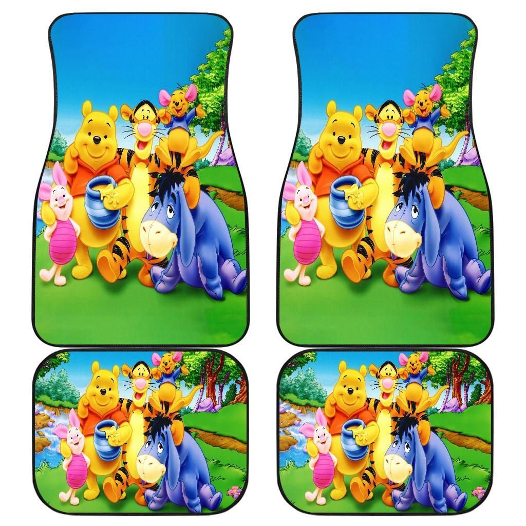 Pooh And Friends Front And Back Car Mats 1 Personalized Car Seat Floor Mat Custom Print