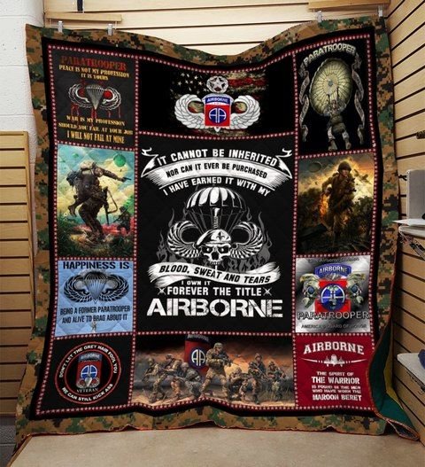 Airborne Division Ntp-Qvk0030 3D Quilt Blanket HGM3