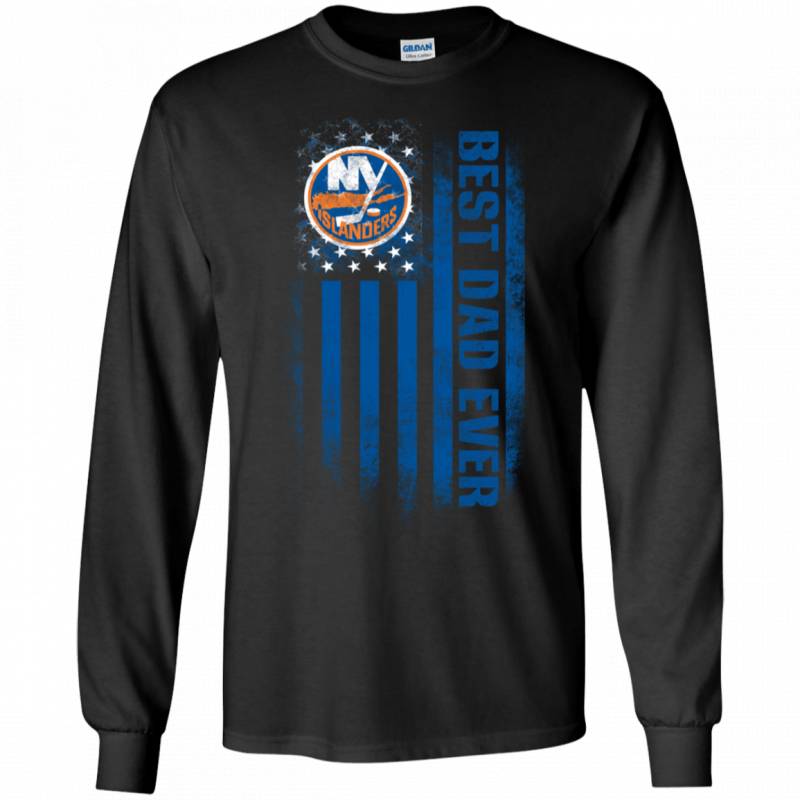 New York Islanders Best Dad Ever USA Distressed Flag Shirts