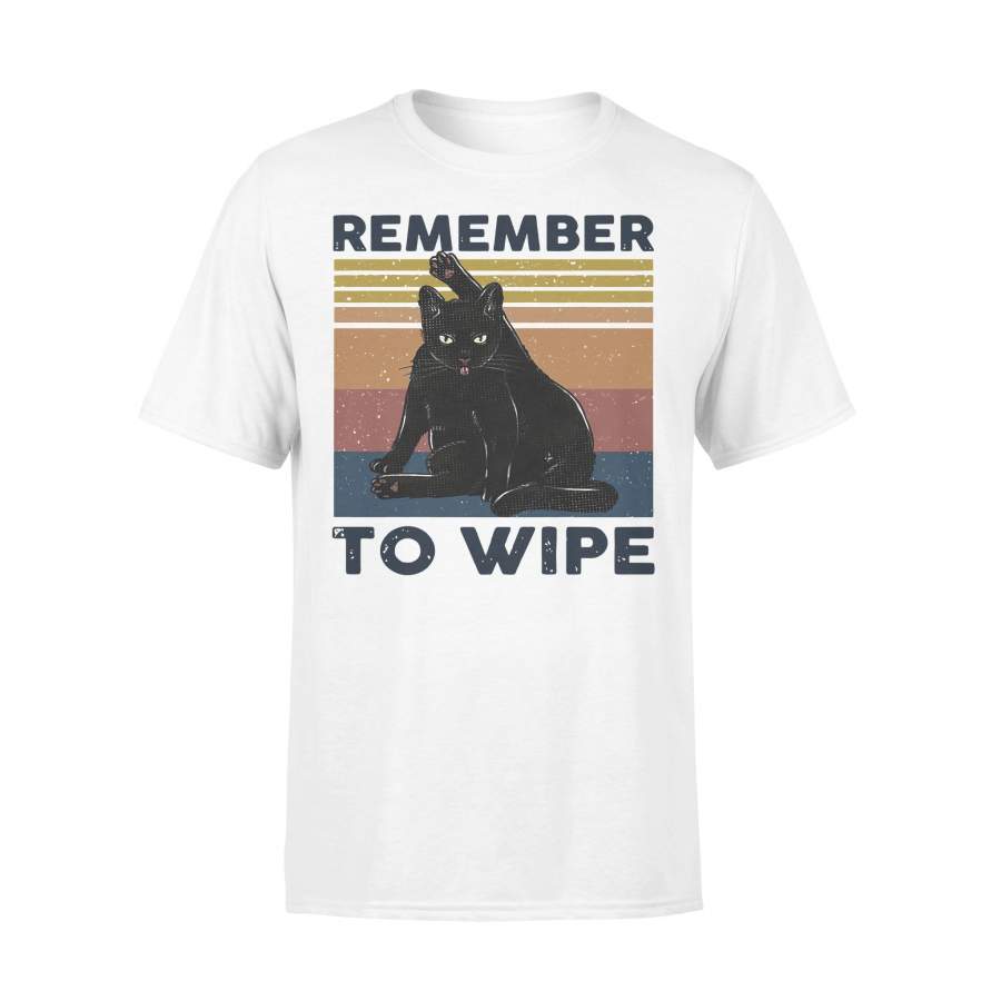 Cat Remember To Wipe Vintage T-shirt