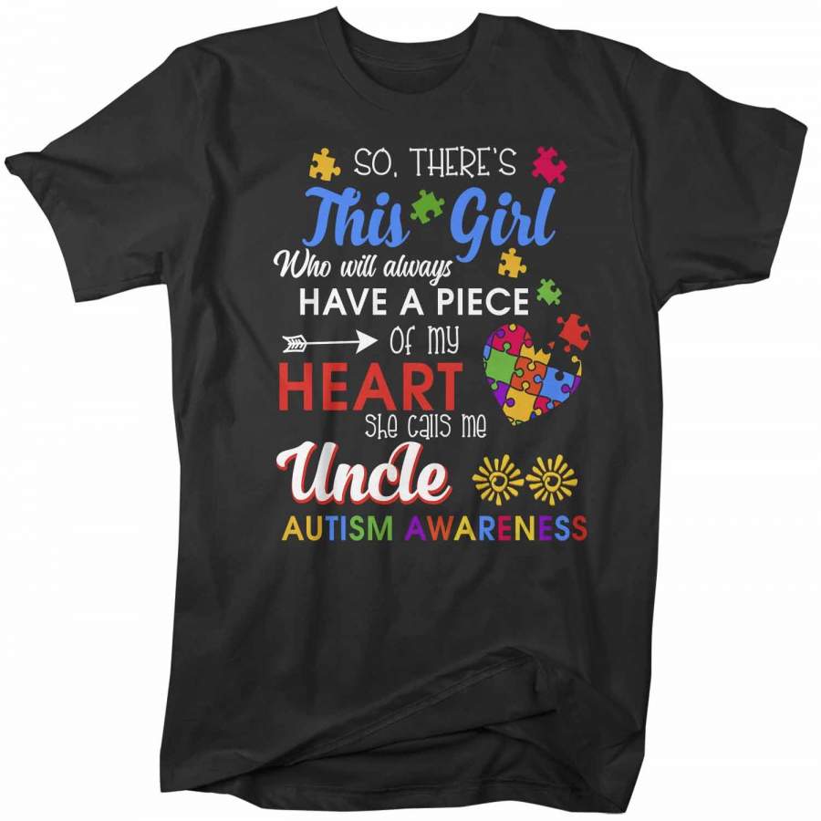 Men’s Personalized Autism T Shirt This Girl Calls Me Shirts Custom Shirts Piece Of Heart Autism Shirt Custom Autism Shirt