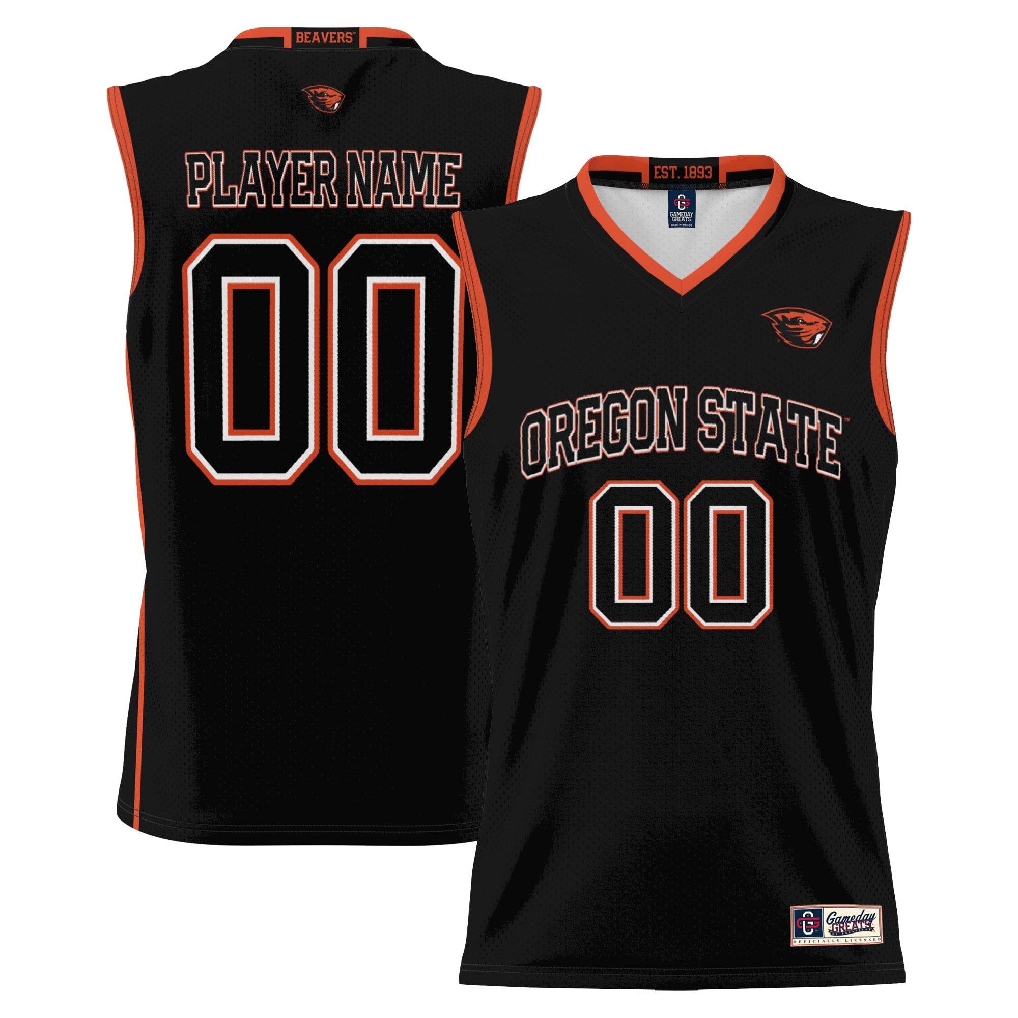 Oregon State Beavers GameDay Greats Unisex NIL Pick-A-Player Lightweight Basketball Jersey – Black 2