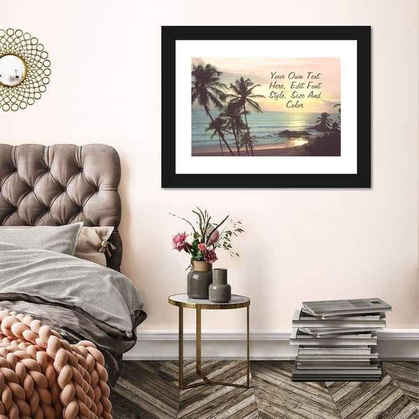 Beach Canvas Art Custom Palm Tree At The Beach Canvas Print Wall Art Home Decor