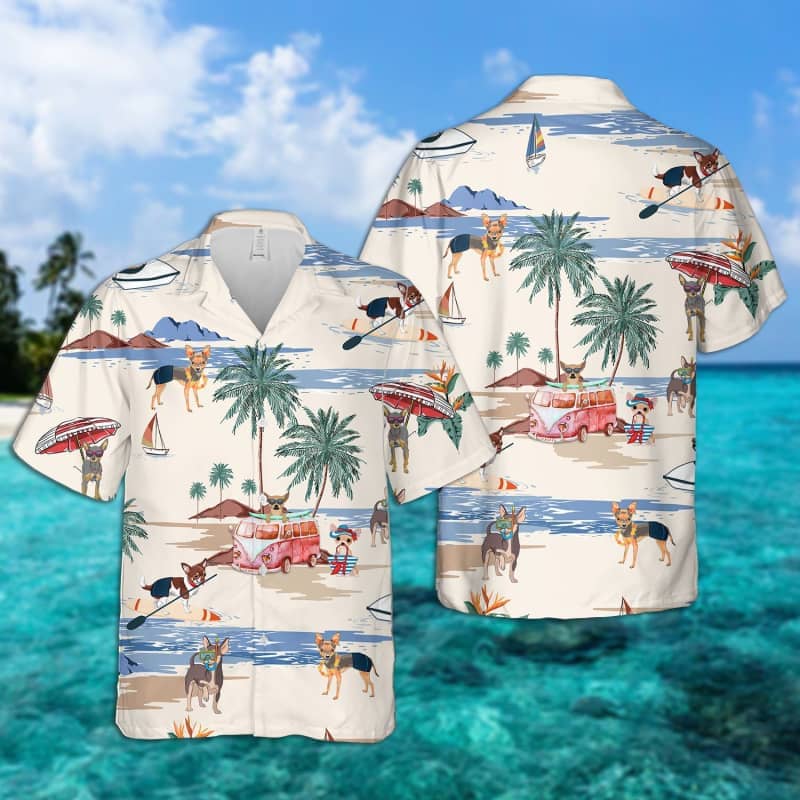 Chihuahua Summer Beach Hawaii Dog Short Sleeve Hawaii Shirt Ha50580