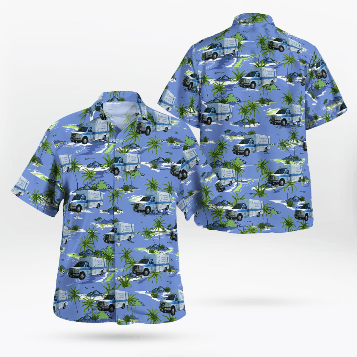 Dlhh0806Bg07 Parsippany-Troy Hills, New Jersey, Parsippany Volunteer Ambulance Squad Hawaiian Shirt New Fashion