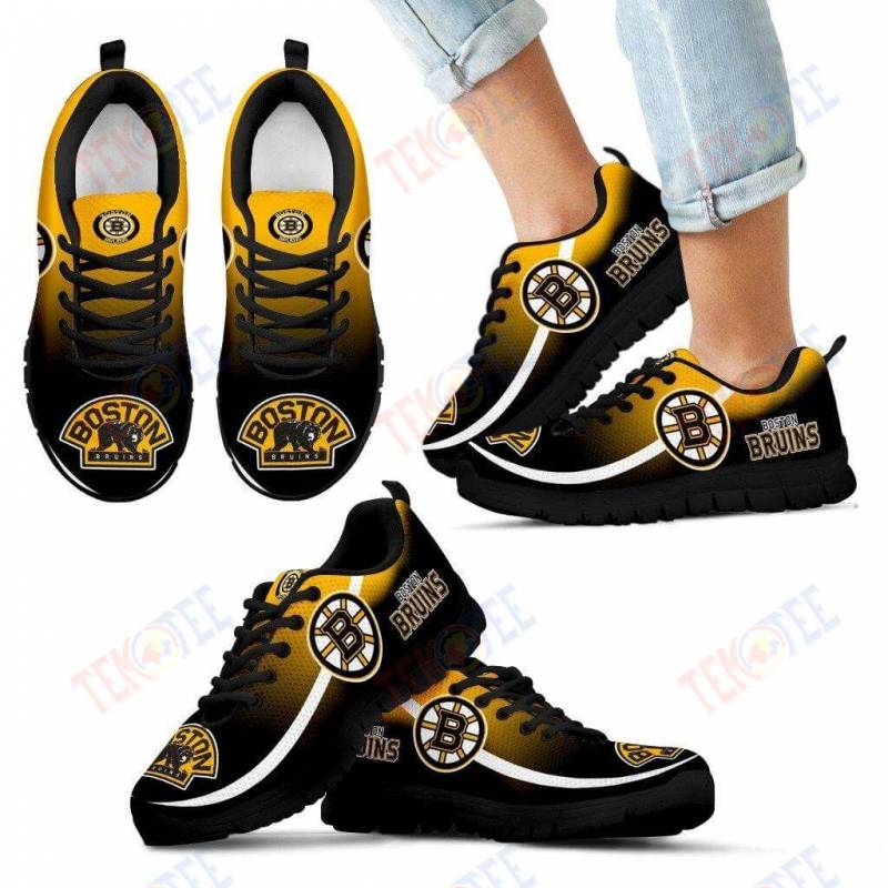 Mens Womens Boston Bruins Sneaker Mystery Straight Line Up Sneaker Running Shoes For Men Women TDT861